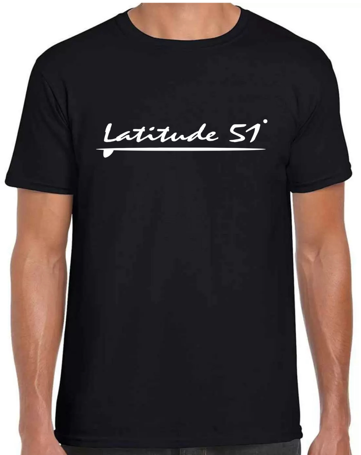 Black Latitude 51 logo T-shirt
