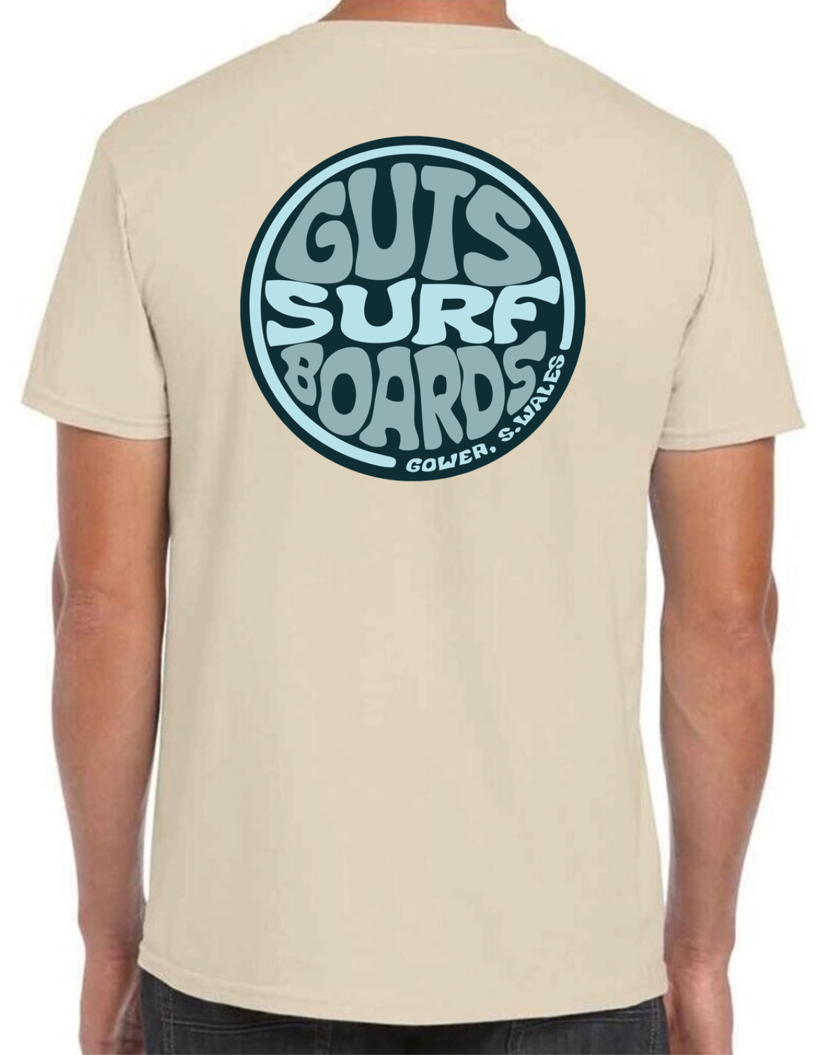 Beige Guts Retro Logo T-Shirt