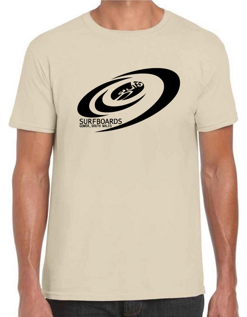 Beige Guts classic swirl logo t-shirt