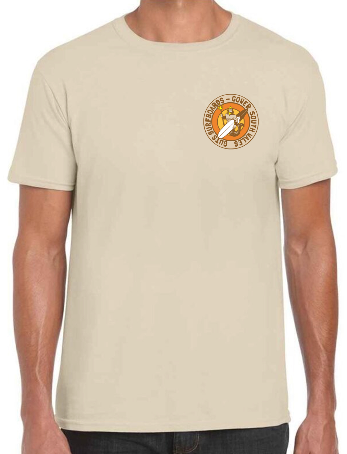 Beige Guts original logo T-shirt