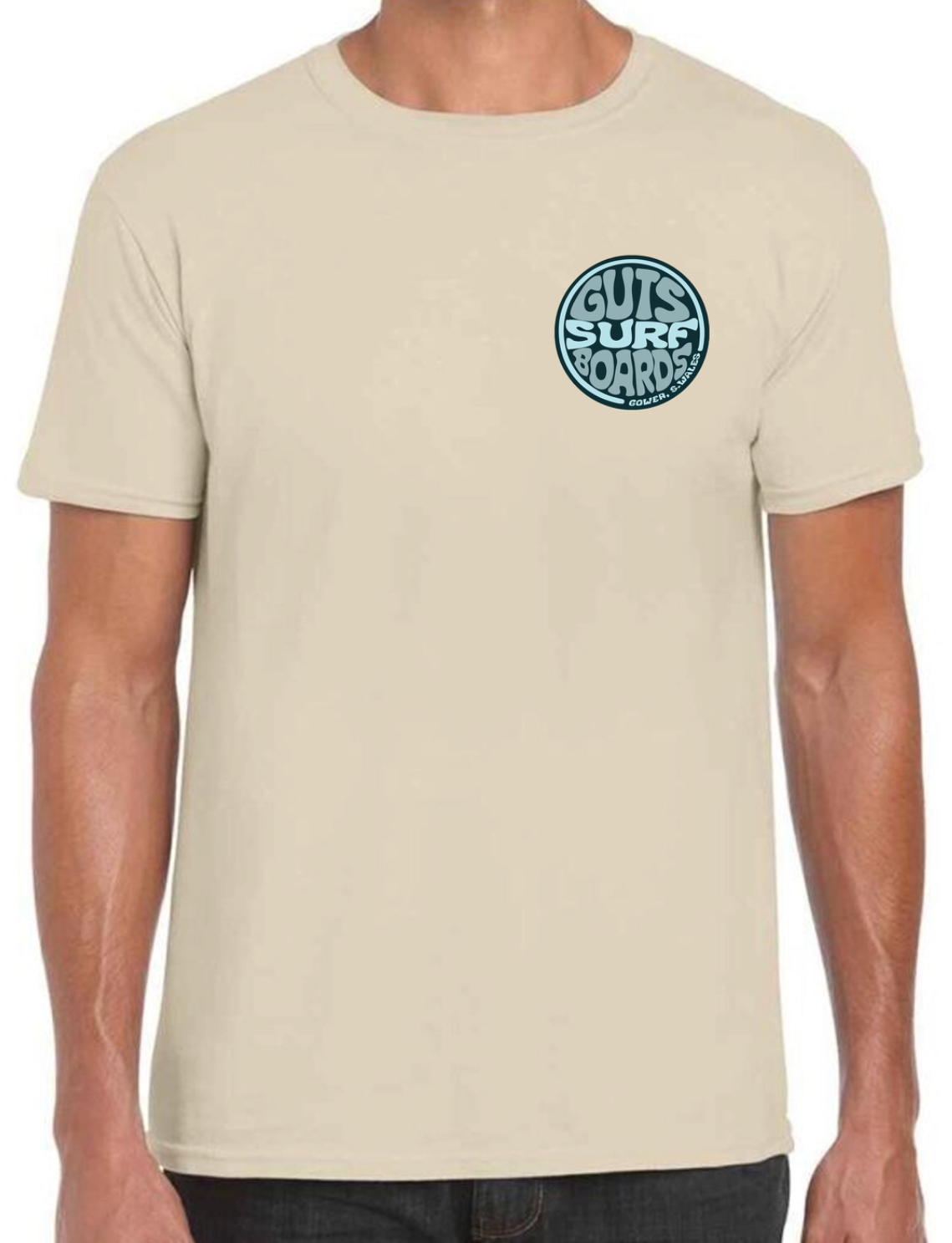 Beige Guts Retro Logo T-Shirt