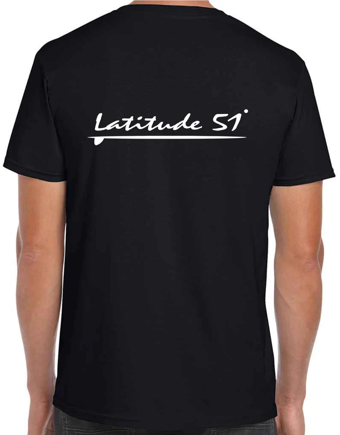 Black Latitude 51 logo T-shirt