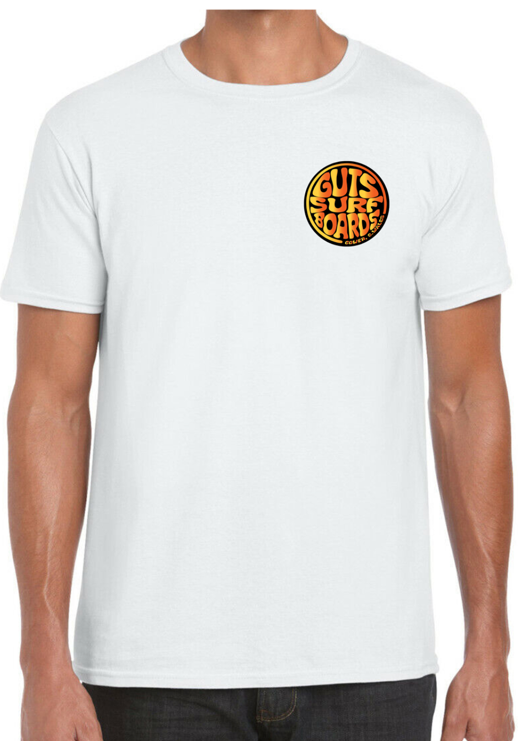 White Guts retro logo T-shirt