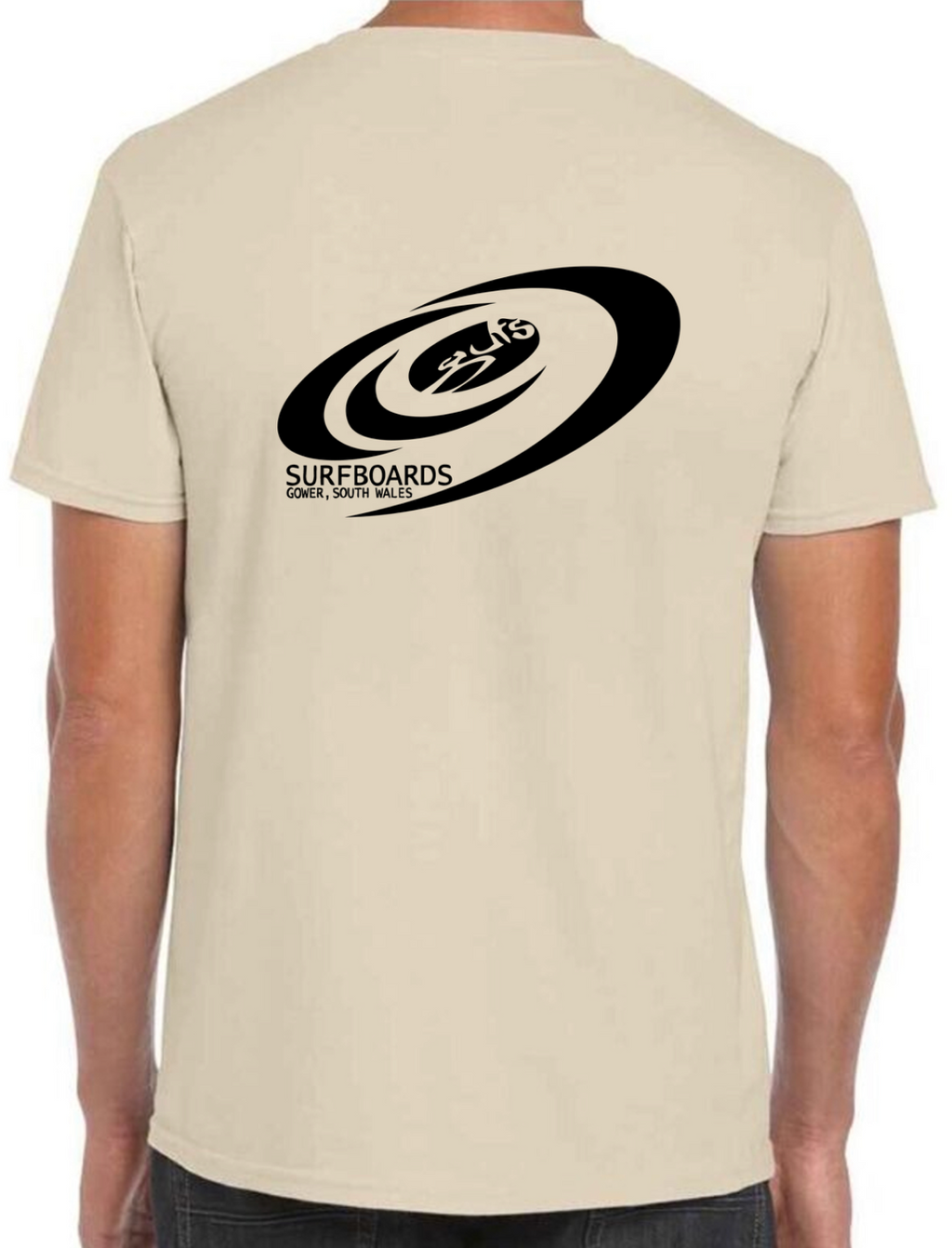 Beige Guts classic swirl logo t-shirt